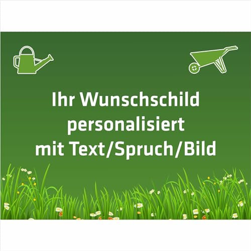 INDIGOS UG - Aufkleber - Beruf - Gärtner - 30x20 cm - Firmenschild - wetterfest personalisiert mit Foto, Logo und Text - individueller Sticker für Tür, Wand, Büro Garage