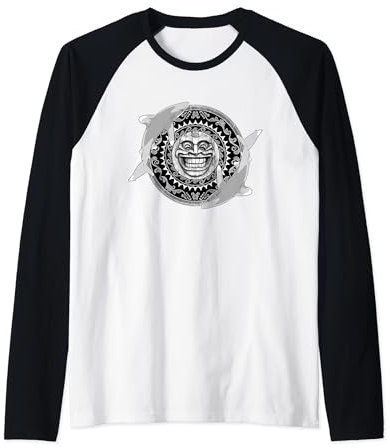 Weißspitzenhochseehai Tiki Totem Raglan