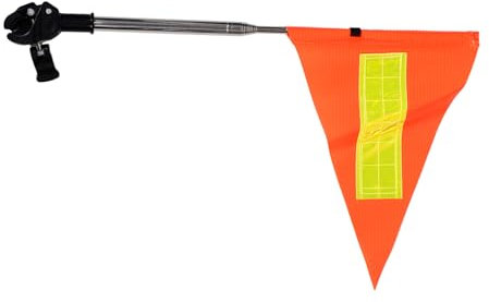 Mobestech Golf Cart Flag Bicycle Safety Flag Telescopic Pole Bike Bicycle Wheelchairs Golf Cart Telescopic Accessories Pvc