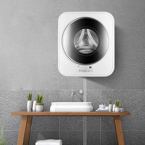Lavatrice a parete, mini lavatrice e asciugatrice centrifuga completamente automatica da 3 kg, lavatrice elettrica compatta a parete, mini asciugatrice per bagno e cucina