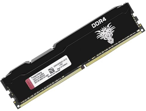 DDR4 3200MHz 16GB Desktop RAM PC4-25600 UDIMM Non-ECC Unbuffered 1.35V 288 Pin CL16 PC Computer Memory Upgrade Module Support XMP 2.0 Auto Overclocking (Black)