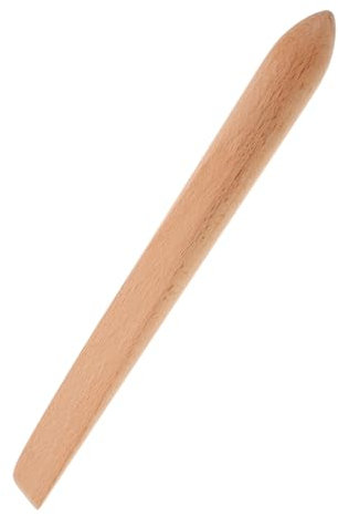 KOCKSHION 11-inch Beech Wood Sourdough Dough Mixing Stick, Wooden Bread Dough Paddle Spurtle for Kitchen Cooking, Flat Wooden Sourdough Utensil for Stirring and Baking