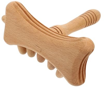 Healvian Holz Guasha Stick Klein Aus Natürlichem Holz Körpermassagegerät Für Schröpfmassage Stoffwechselfördernd Mobiles Kratzwerkzeug Für Füße Und Gliedmaßen Gesundes Wellness Tool
