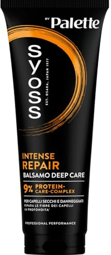 Syoss Palette Intense Repair Deep Care Conditioner 250ml, Restrukturierende Haarspülung mit 9% Protein-Care-Complex repariert die Fasern in der Tiefe, Produkte für trockenes und geschädigtes Haar