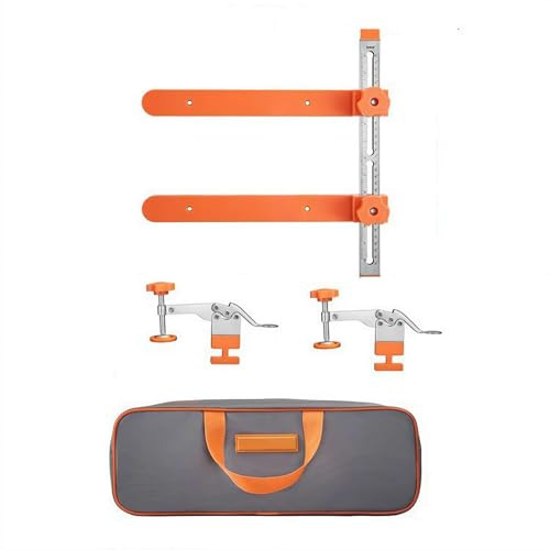HFSAZJ Drawer Slide Installation Jig with Toggle Clamp, 2025New Precision Cabinet Hardware Jig, Drawer Slide Jig Kit, Punch Locator for Fast & Easy Drawer Installation (Includes a storage bag 1set)