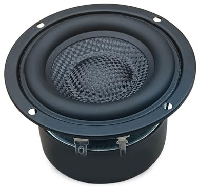 Geavonyg 3-Zoll Gummi runder Subwoofer Sound Lautsprecher, 6 Ohm / 8 Ohm Niederfrequenz Lautsprecher, Super Bass Ersatz Niederfrequenz Subwoofer