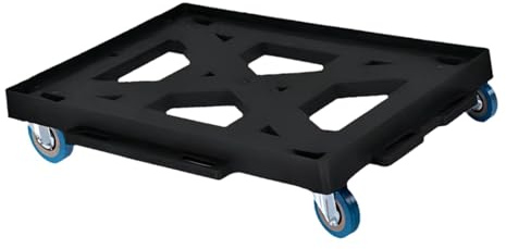 perfeclan Chariot de déménagement pour faciliter le transport de meubles, multifonctionnel, robuste, compact, avec roues en caoutchouc silencieuses, pour, Noir