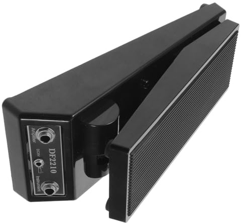 ULTECHNOVO Kompakter Leichter E gitarren Wah Effektpedal aus Metall und Kunststoff mit Einstellbarer Wah Tiefe für Musikfestivals und Studioeinsatz in Schwarz
