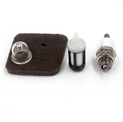 HURI Filtre à air et Bougie d'allumage Filtre à essence pour Stihl FC55 FS38 FS45 FS46 FS55 HS45 km55 HL45 Coupe-bordure 4140 124 2800