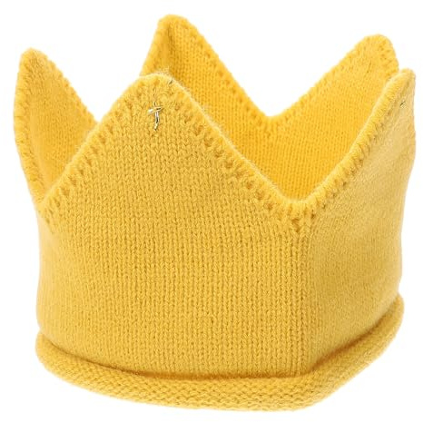 Krone Strickmütze Stoff Krone Stirnband Kopfschmuck für Geburtstag Party Karneval Fasching Hochzeit