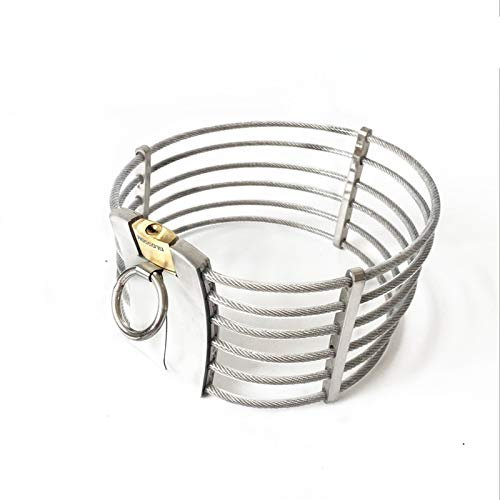 Metall Halsband SM Erotik Bondage Sex Halsbänder/Halsreif/O-Ring, Sklaven Fesseln Kragen, Hochwertiger Edelstahldrahtkragen Mit Verriegelung, SM Bondage Fetisch Sexspielzeug,Women's