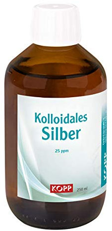 Kolloidales Silber Konzentration 25 ppm | 250 ml, inkl. Dosierbecher | in höchster Qualität | Laborqualität