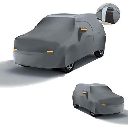REBECA SHOP Autoabdeckung, Auto Vollgarage, Wasserdichte Schutzhülle für Auto, SUV, mit Reißverschluss und reflektierenden Elementen, XL: 482 x 178 x 145 cm