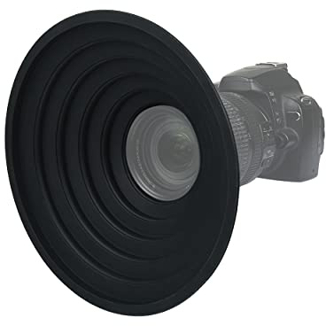 DS. DISTINCTIVE STYLE Rubber Lens Hood Anti Reflection Reversible Collapsible Lens Hood Compatible with Nikon/Canon/Sigma/Tamron/Fujifilm/Sony 70-85mm Camera Ultra Wide Lens