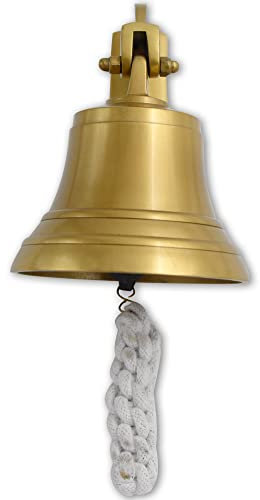 Campana de barco de 4 pulgadas, campana de trineo grande de latón, montada en la pared, campana náutica colgante para cena, servicio de Navidad, manualidades, granja, iglesia marítima, casa pirata