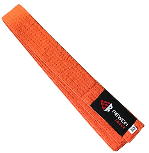 Rewon Gear Karate-Kampfsport- und Taekwondo-Gürtel (Orange, 5 / 300cm)