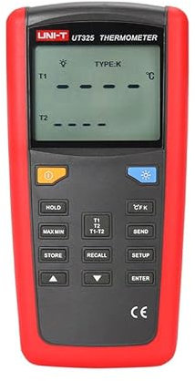 UNI-T UT325 Contact Thermometer Thermocouple Digital Thermometer High Limit/Low Limit Alarm Data Storage USB Data Transfer