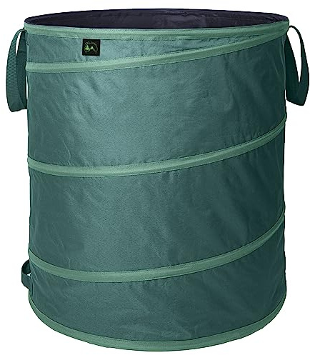 TTL GARDEN Pop Up Gartensack Premium 270L - 220gsm 600D Oxford extra groß | - 270 Liter Gartenabfallsack faltbar & stabil Laubsack Sack & Behälter Grünschnitt Garten Abfall Abfallsack selbstaufstellend