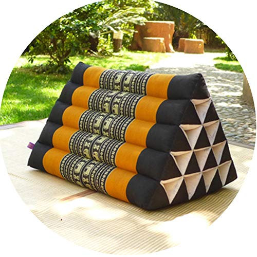 TEmkIn Cuscino Schienale Letto Cuscino Tiro Cuscino Triangolare Imbottito Kapok Naturale Cuscino Poggiatesta Cuscino Tailandese per Guardare la TV e Leggere, 17 Colori (Color : Q, Size : 56x40x40CM)