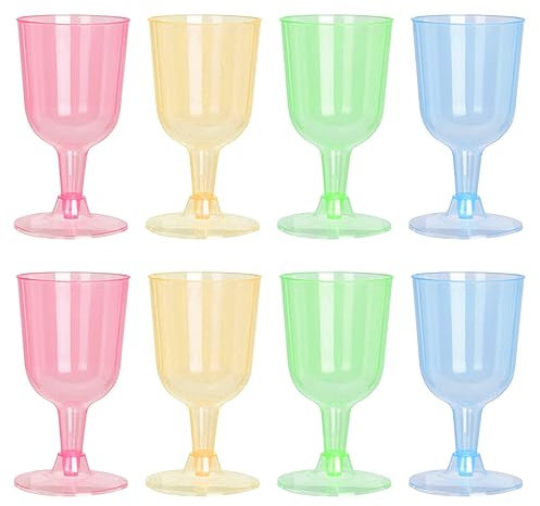HAC24 32x Weingläser Kunststoff 160 ml wiederverwendbar Weinkelch Weinbecher Wein Glas Party Camping