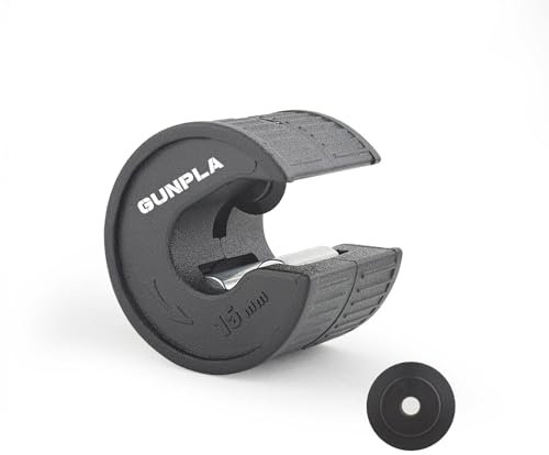 Gunpla Tagliatubi in rame da 15 mm con 1 ruota di taglio sostituibile, utensile da taglio per tubi in PVC, alluminio, rame