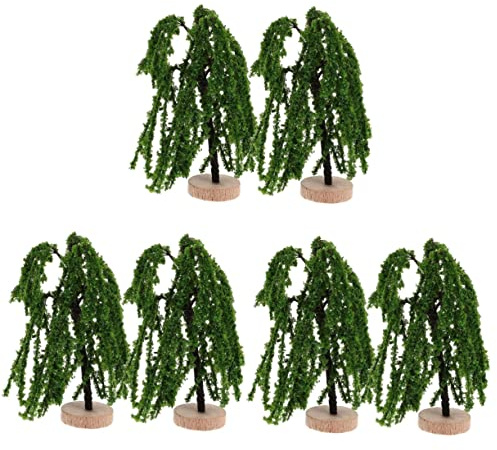 Toyvian 6 STK Simulationslandschaftsbaum Mini-bäume Zum Basteln Märchengärten Bäume Künstliches Baummodell Landschaft Miniatur-dioramen Ob11 Gefälschte Plastik Bahn