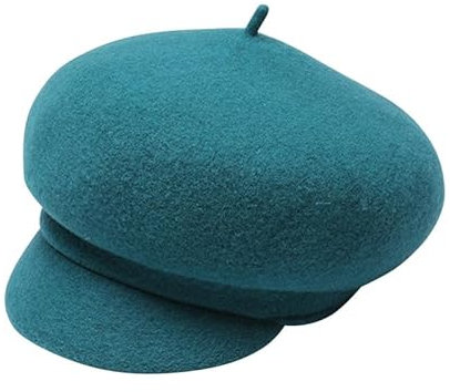 LAEMILIA Damen Ballonmütze warme Schirmmütze Elegant Wintermütze Wolle Einfarbig Barett Maler Mütze Newsboy Herbst Winter mit Visor