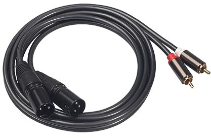 OSALADI 1.5m Xlr-stecker Xlr-stecker Audiokabel mit Dual-xlr-verbindung Signalkabel für Hifi-systeme Parallel Verklebt Vergoldete Stecker Rfi und Emi-geschützt