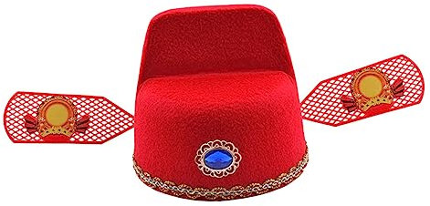 VICASKY Chinesischer Stil Filzhut Für Kostümparty Einzigartiges Headdress Als Dekoratives Accessoire Für Aufführungen Fotografie Und Festliche Anlässe