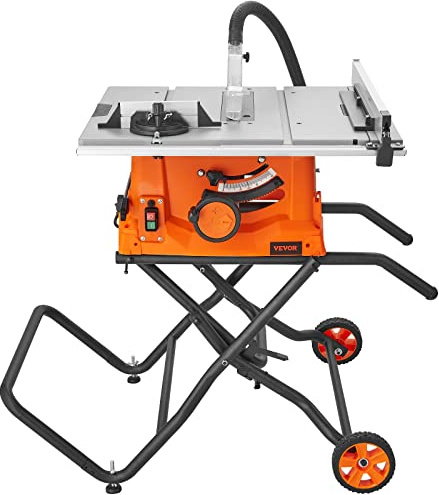 VEVOR Scie circulaire de table 4800 tr/min - Scie sur table 1800 W - 85 mm à 90° - Section transversale de 55 mm à 45° - Butée d'angle -60°/60° - Idéale pour couper du bois et le bricolage