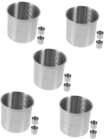 MAGICLULU 15 Piezas Taza Medidora Tazas Medidoras De Cocina Cuchara Medidora De Arroz Soportes Para Medir Hornear Balanza De Cocina Vaso Medidor De Escala Taza De Arroz Acero Inoxidable