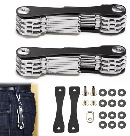 Llavero Compacto,2 piezas Organizador de Llaves,Llavero,Porta Llaves,Key Organizer,Llavero y Organizador de Llaves Compacto,Organizador de Llaves Organice Sus Accesorios Clave
