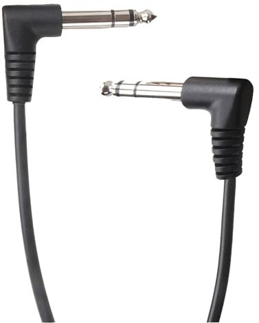NU-X | 2.3 Metre TRS Angled 6.3mm Jack Lead | Replacement or Additional Trigger Cable for Electric-Drum Pads and Pedals – Angled 6.3mm TRS Jacks at Both Ends