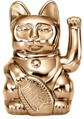 DONKEY Lucky Cat Cosmic Edition Jupiter Shiny Platinum| Winkekatze, Maneki Neko, 15 cm, in Geschenkverpackung (Shiny Platinum)