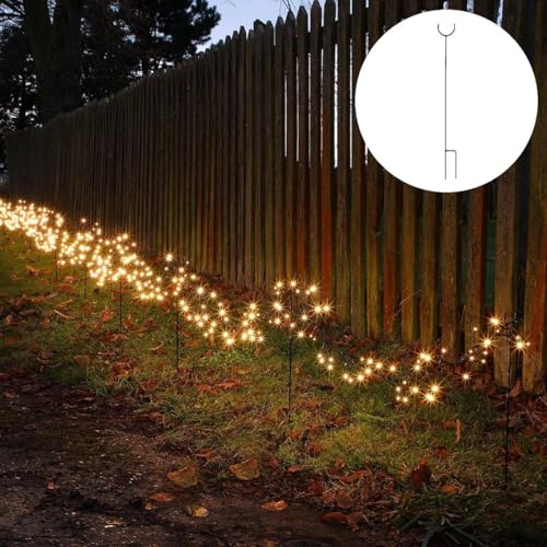 Festive Lights - 12 Pack of 45cm Black Metal Hook Stakes Poles - Durable Outdoor Support for String Lights, Festoons, Clusters - Ideal for Pathways and Borders