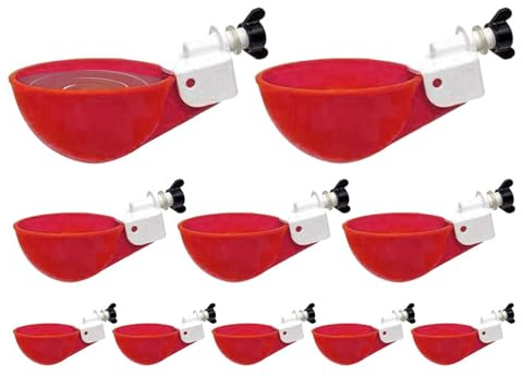 Set mit 10 Tränken für Hühner und Geflügel, automatische Tränke für Küken, Enten, Gänse, Truthähne, einfach zu installieren, für Bauernhöfe und Geflügel