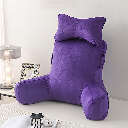 Lesekissen mit Armlehne und Nackenkissen, bequemes Rückenkissen zum Lesen, Spielen, Entspannen, tragbares Sofakissen mit integriertem Griff für Schlafsofa, ideal zum Fernsehen