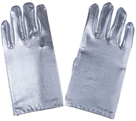 HIOPOIUYT Shimmering Leather Gloves for ChildrenDay Party Costume Gloves Short Mittens Kids Stage Performances Short Gloves
