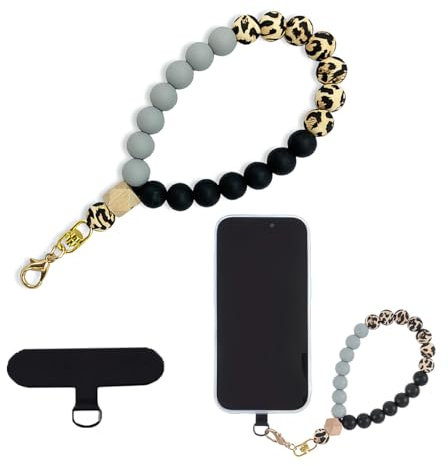 BOPRKTM Cuerda para Móvil Universal Correa de silicona para la muñeca Cordón para teléfono móvil con almohadillas de cordón para teléfono móvil Correa elástica para manos libres, para la mayoría de