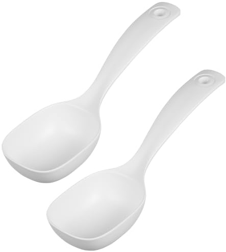 NAMOARLY 2pcs Large Soup Ladle and Porridge Serving Spoon Long Handle, Multipurpose Household and Restaurant Soup Ladle for Buffet and Canteen Use