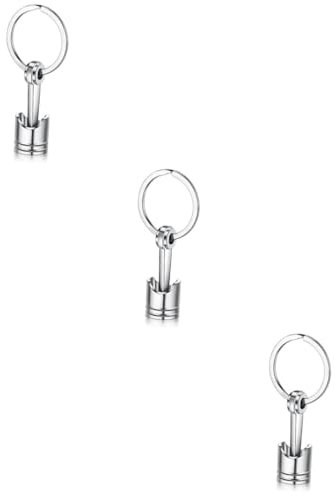 Homoyoyo 3stücke Metallischer Schlüsselanhänger Kolben Kreative Auto Deko Für Schlüsselbund Handtasche Und Handy Perfektes Für Anlässe Wie Geburtstag Valentinstag Weihnachten Silber