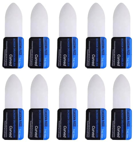 Huxibai 10 Stück Separator Für Bildschirme - Hebewerkzeuge - Ultra-Thin 0,1 Mm Gebogenes Spudger Pry Blade Reparatur Öffnungswerkzeug | Für Mobiltelefone, LCD, Elektronisch, Gebogen