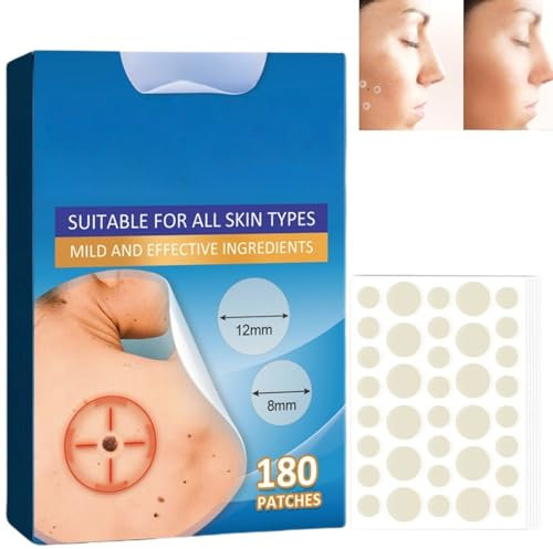180PCS Wart Remover Patches,Strong Mole Remover,Remover Skin Care Patch,Skin Tag Remover,Natural Skin and Face Care Patch,Skin Tag Patches & Mole Remover Patches,Skin Tag Remover Stickers Patches