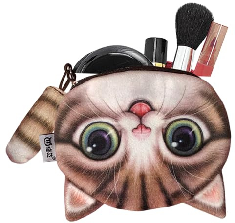 Sac De Changement d'animaux pour Pièces De Monnaie | Caspe De Monnaie en | Peluche Avec Fermeture À Glissière | Sac De Changement D'animaux Pour Pièces De Monnaie Mignon Avec Fermeture À Glissière De