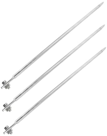 Erdungsstäbe 50cm aus Eisen für Elektrische Systeme | Silberfarbene Ausführung, 3 Stück, für Kommerzielle und Industrielle Anwendungen