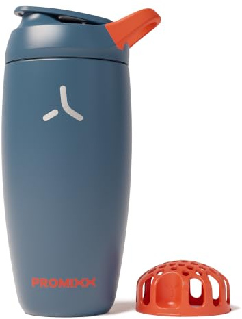 Promixx Pursuit Isolierter Shaker – 550ml Doppelwand-Edelstahl Proteinmixer mit Snap-Fit für Eiskalte Shakes – Auslaufsicher für Fitness – Mitternachtsblau