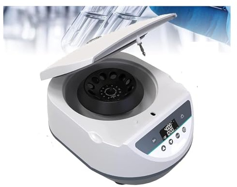 Centrifugeuse De Paillasse De Laboratoire, Capacité 12 Tubes À Essai De 10 Ml, Basse Vitesse 500-4000 Tr/min + Minuterie 10 S-99 Min For Usage Médical (sang/sérum/plasma/graisses)