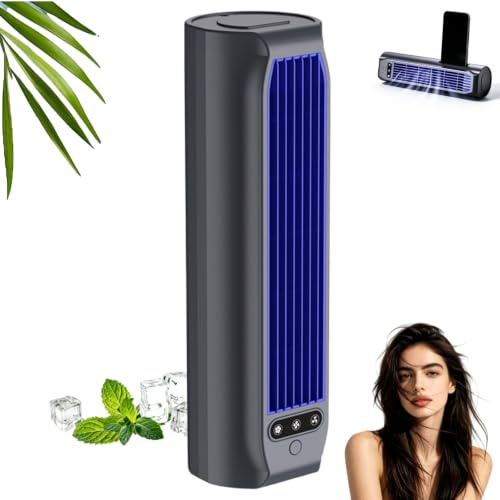 Sherum Original Cooler,ventilador Portátil Silencioso, Recargable, Velocidad De Viento Ajustable En 3 Niveles (Gris)