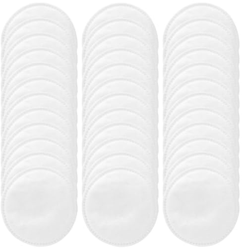 CANIGHT 100 Stück Runde Reinigungspads aus Vliesstoff Weiß mit Verstärktem Rand für Make Up Entfernung und Hautpflege im Alltag