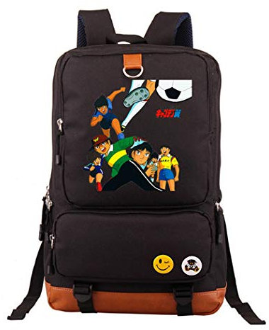 WANHONGYUE Captain Tsubasa Anime Laptop Rucksack Schultasche Büchertasche Schulrucksack Student Backpack Schwarz /2